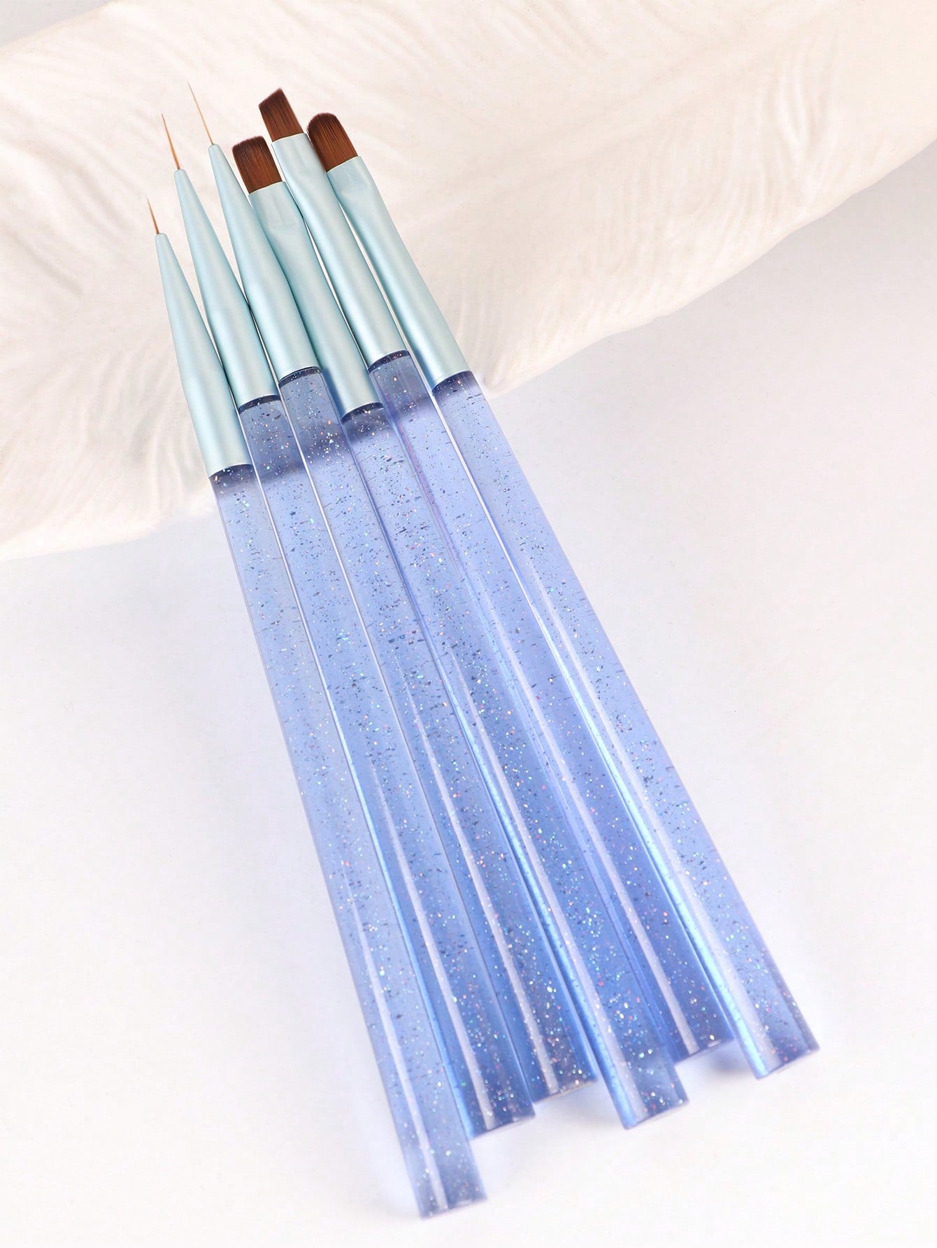 3PCS Professional Nail Detail Painting Brushes Glitter Acrylic Handle Manicure Tools