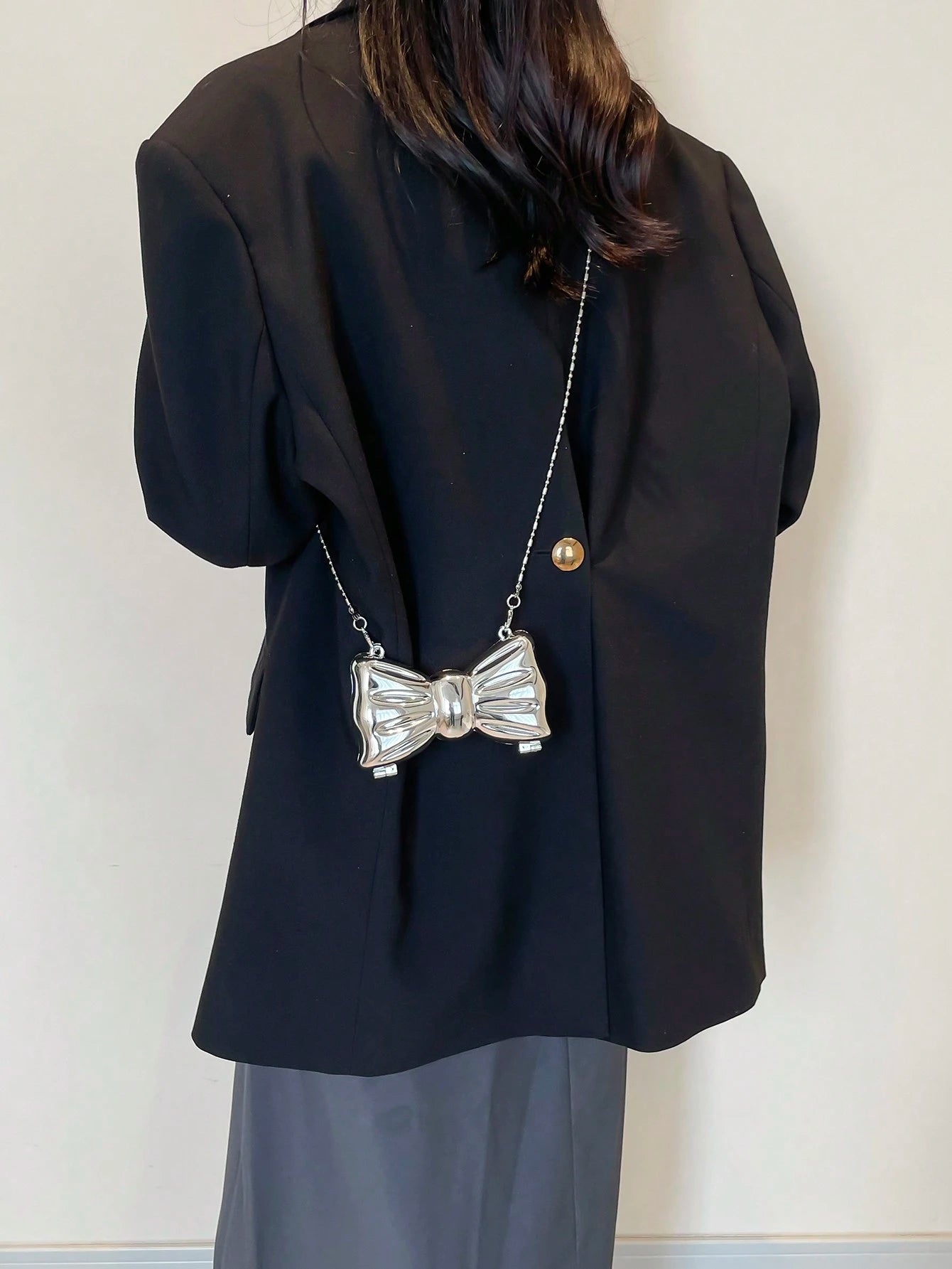 Bow Shaped Mini Party Bag, Women's Fashionable Chain Crossbody Bag, Suitable For Party And Date Wear, Coin Purse, Wedding, Party Bags, Graduation