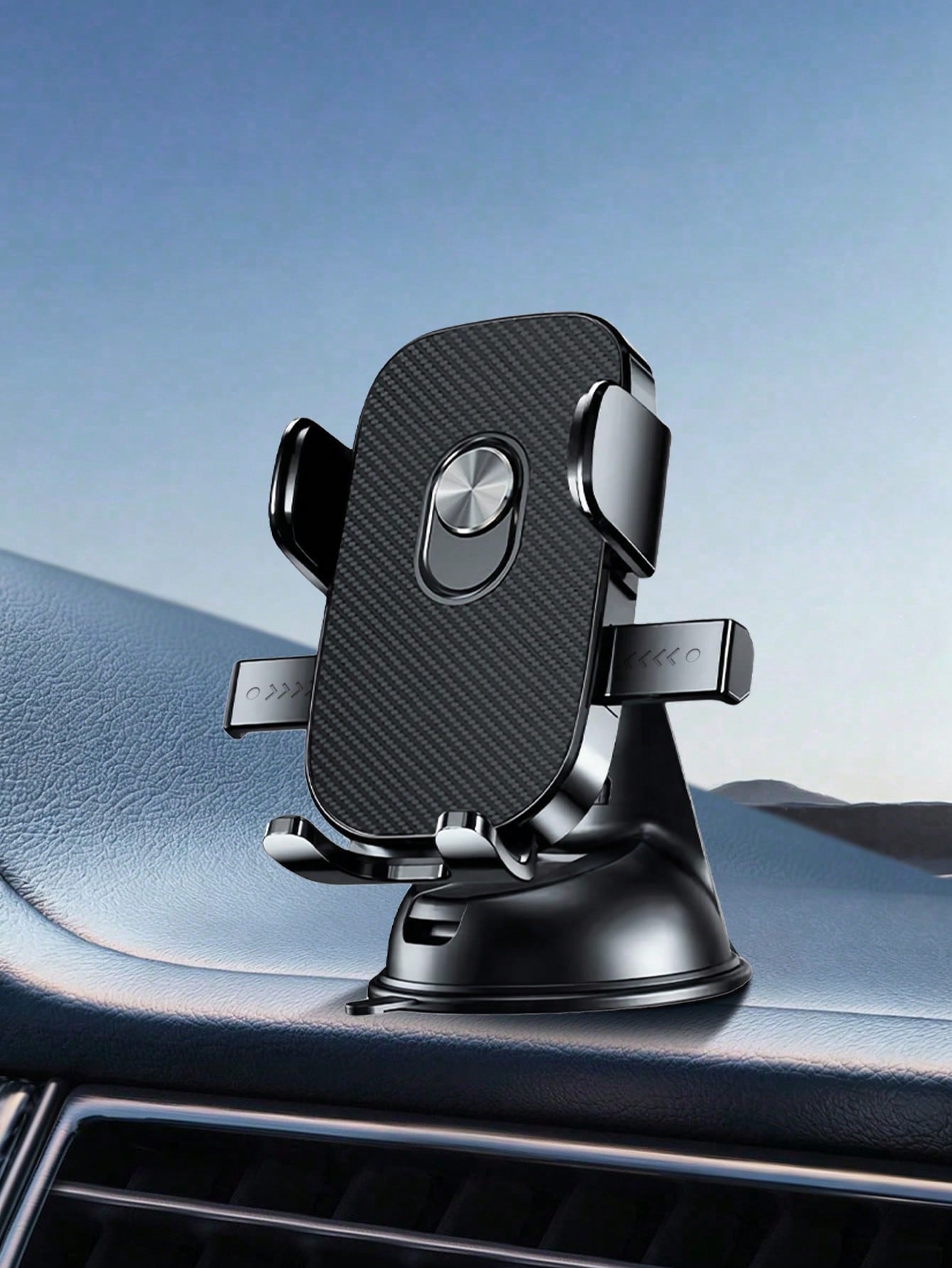 Car Dashboard Phone Holder, New Compact Convenient Gravity Adsorption Stable Phone Mount (2 Panel Designs Randomly Sent)