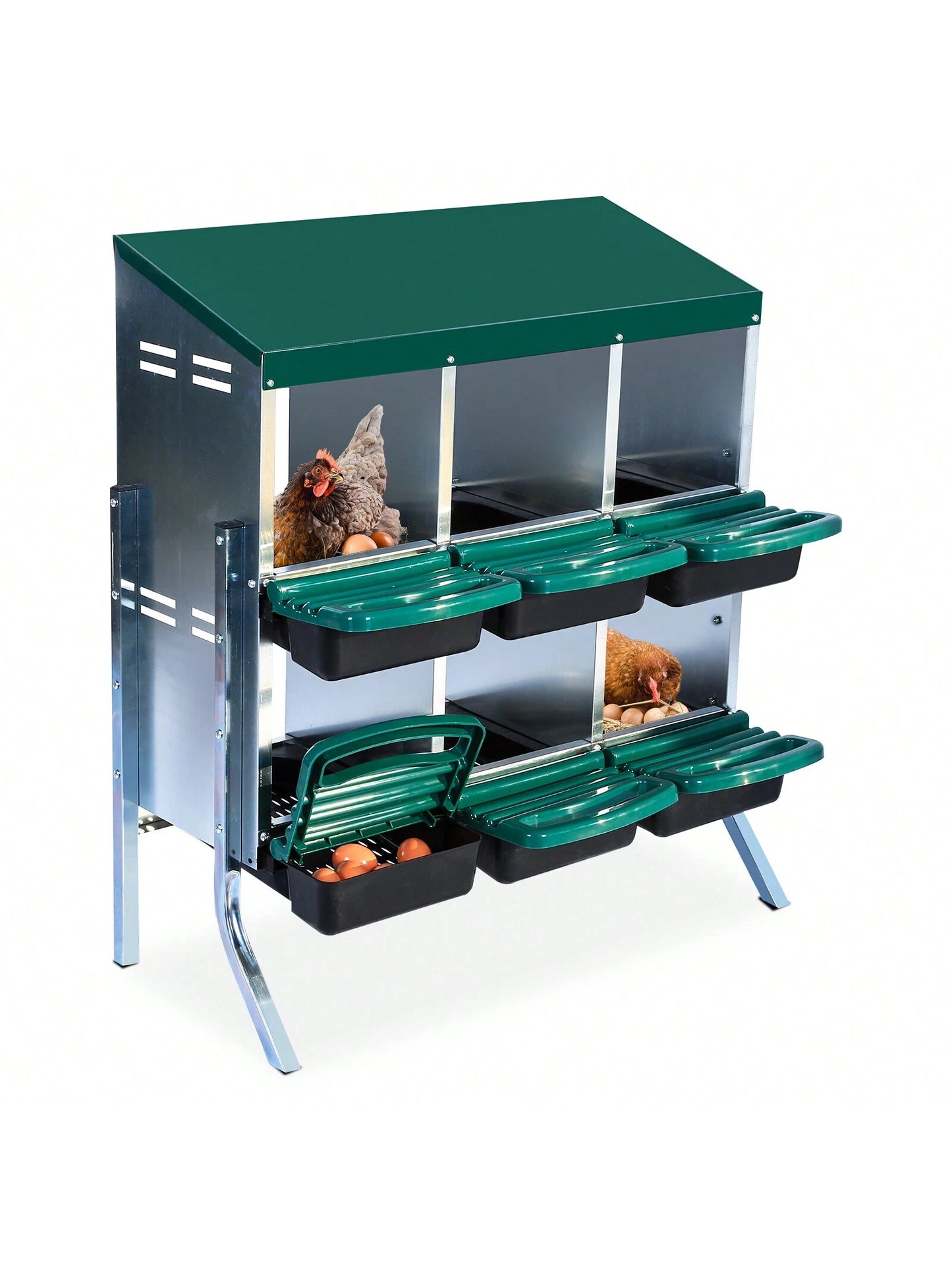 Chicken Nesting Boxes, With Hole Nesting Box For Laying Eggs, Chicken Laying Boxes For Chicken And Poultry To Collect Eggs, Hens Chicken Coop Box