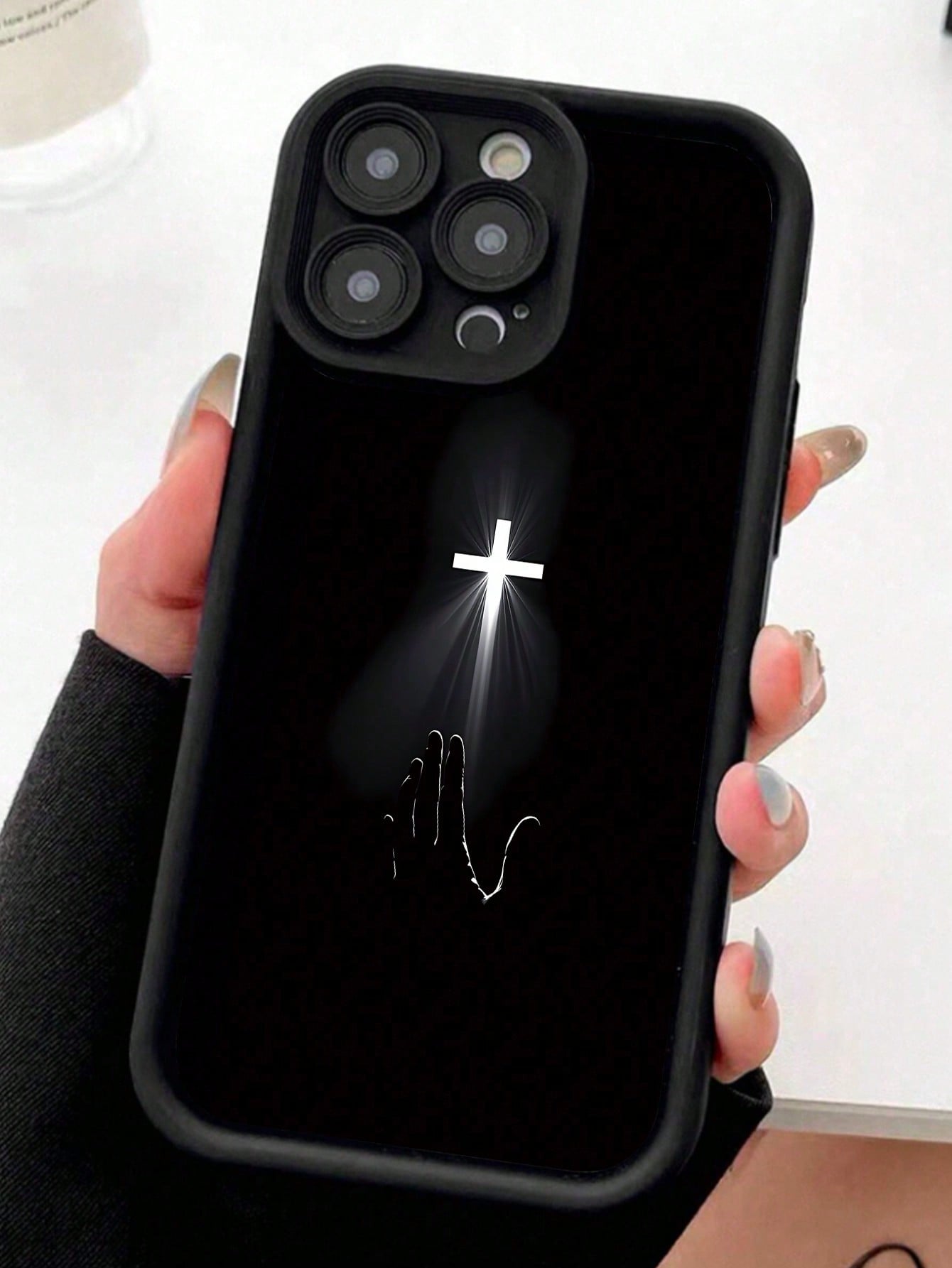 Fashionable High Bamboo Black TPU Shockproof Protective Case Compatible With Apple, Suitable As Birthday And Christmas Gift For Couples, Girlfriends, Daughters, Boyfriends, Teens And Young Girls