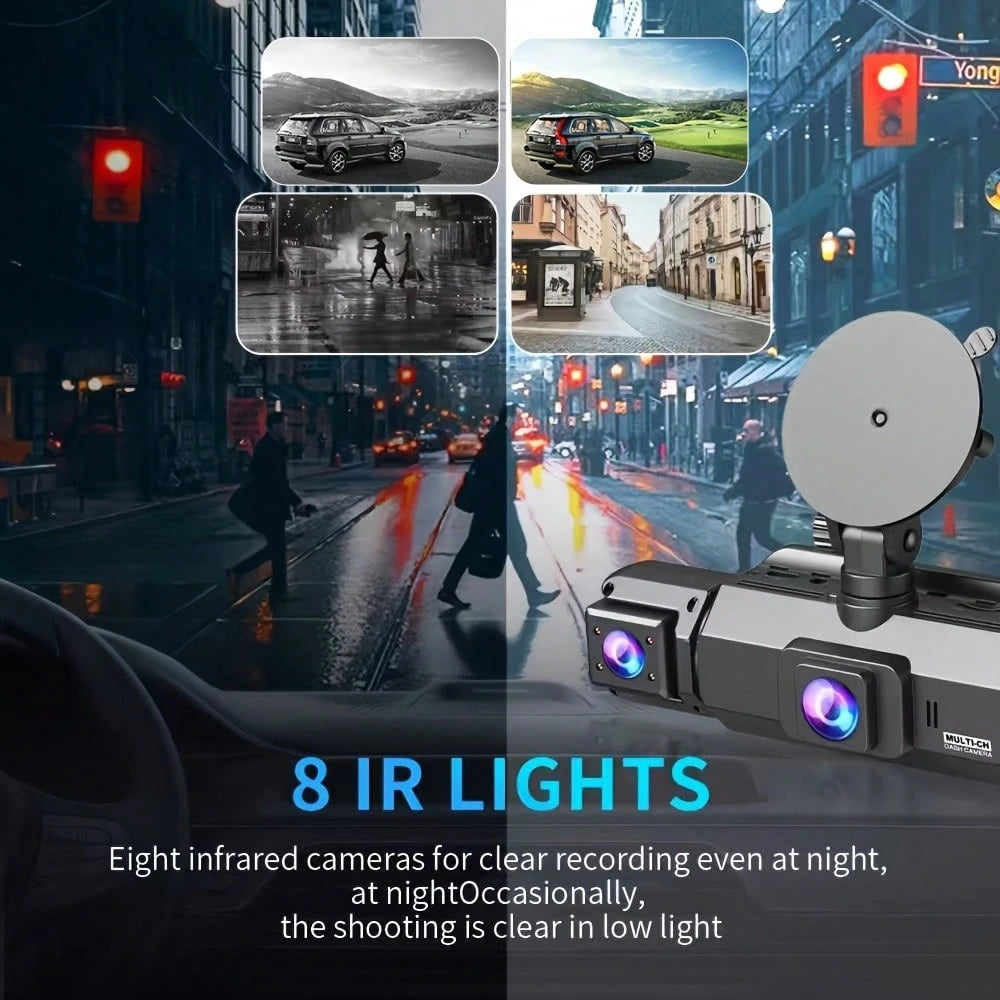 FOXGOD Car Recording, Essential For Road Loops, Car Accessories, Night Vision, Loop Recording, Car Camera