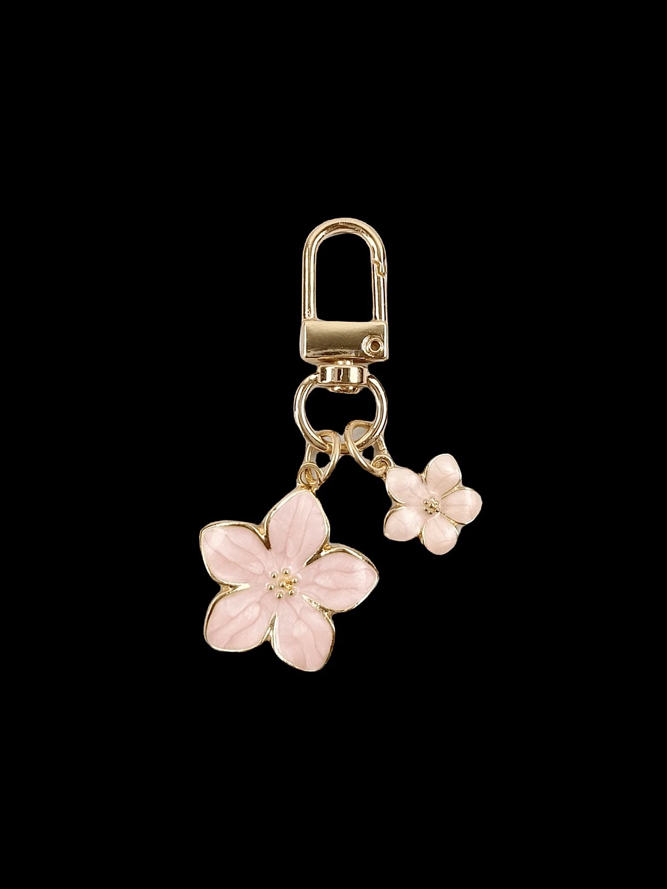 HAILIAN 1pc Sakura Shaped Keychain, Lightweight And Graceful Sakura Design With Rectangular Tag, Suitable For Bag Pendant, Car Key Chain, Couples, Birthday, Holiday Gifts Bag Charm Accessories Charms