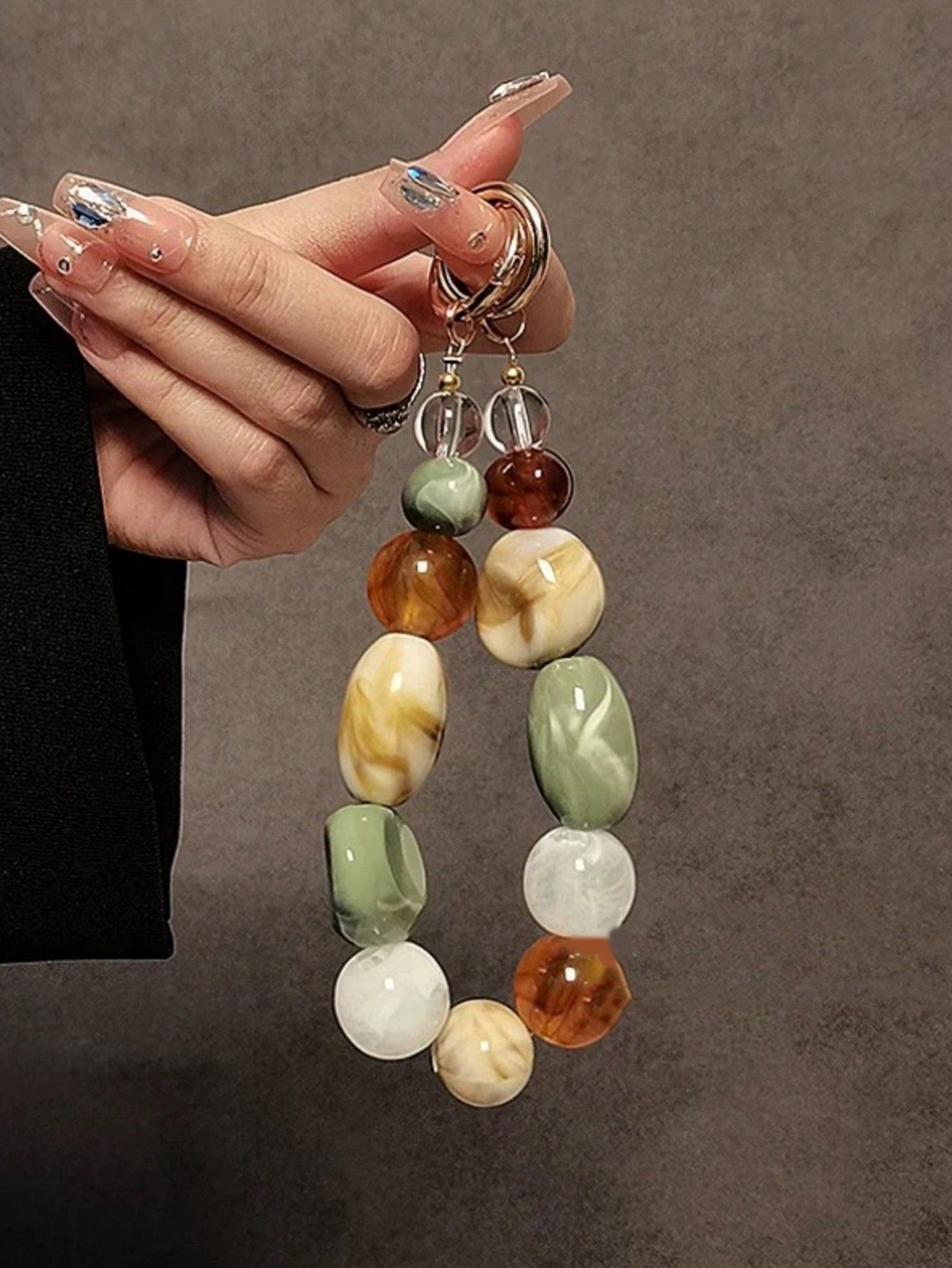 Handmade Beaded Keychain, Personalized Creative Women Handbag Pendant Wristlet Short Hanging Cord Car Key Chain Accessory Gifts For Mother, Family, Friends, Birthday, Holiday Phone Charm, Phone Chain