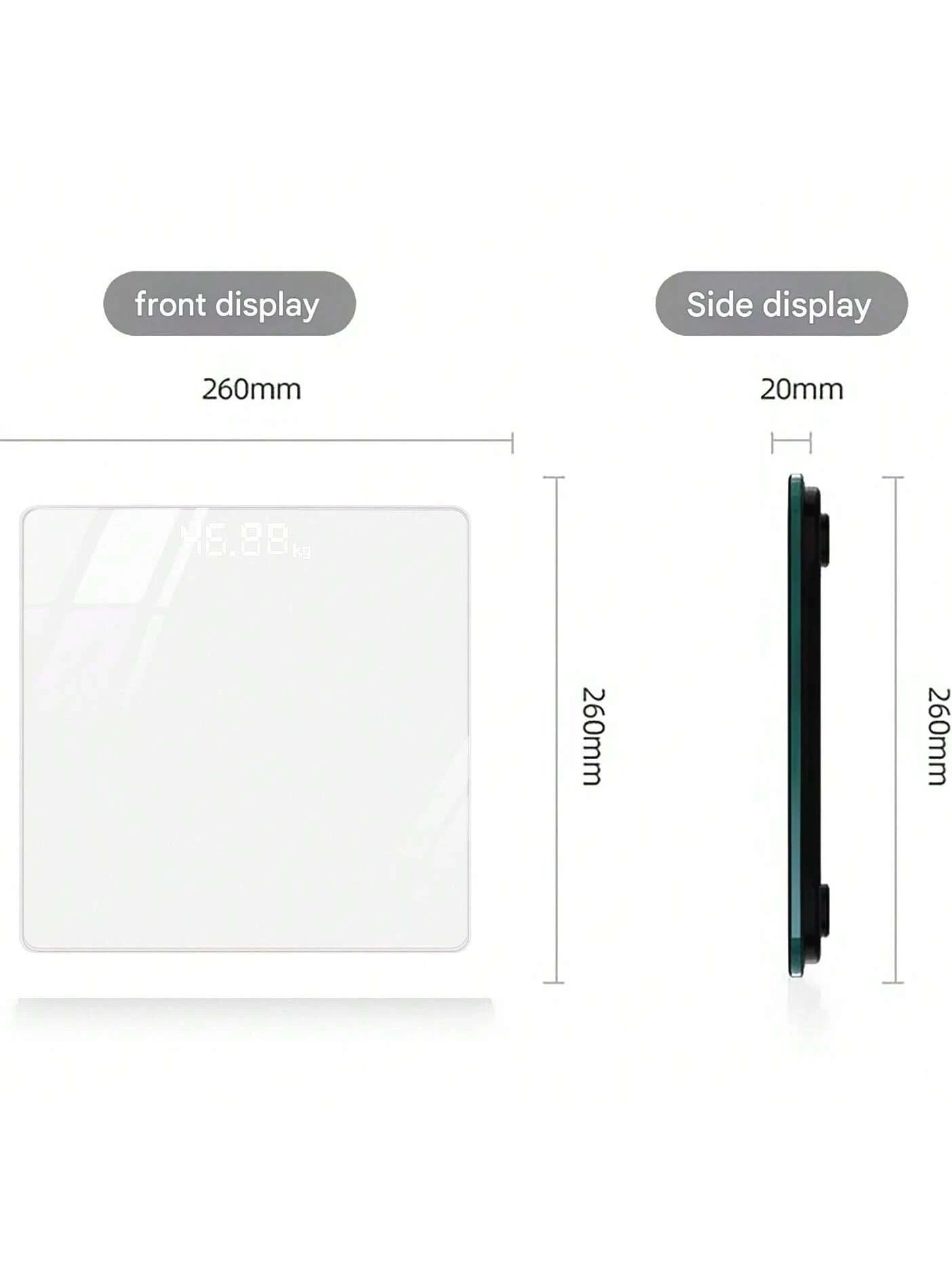 Hidden Screen Weight Scale, Human Digital Bathroom Scale, Accurate To 0.05 Lbs, Bright LED Display And Clear Large Numbers, Upgraded Quality, Safety For Elderly Home Use, 400 Lbs/180 Kg
