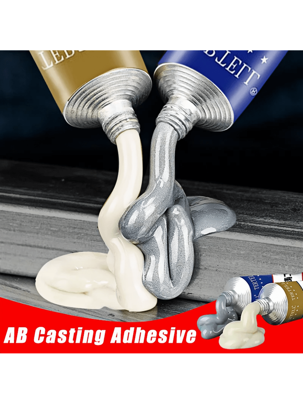 High Strength Metal Repair Glue Strong Cold Welding Glue Magic Plastic Repair Casting Adhesive Heat Resistance AB Glue Sealant