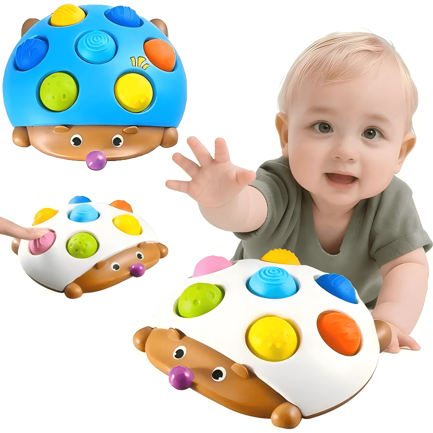 Interactive Hedgehog Toy| Focuses On Fine Motor Skill Training, 7-Button Hand-Eye Coordination Educational Press Toy Helps Develop Baby's Finger Dexterity And Concentration- Suitable For Parties And