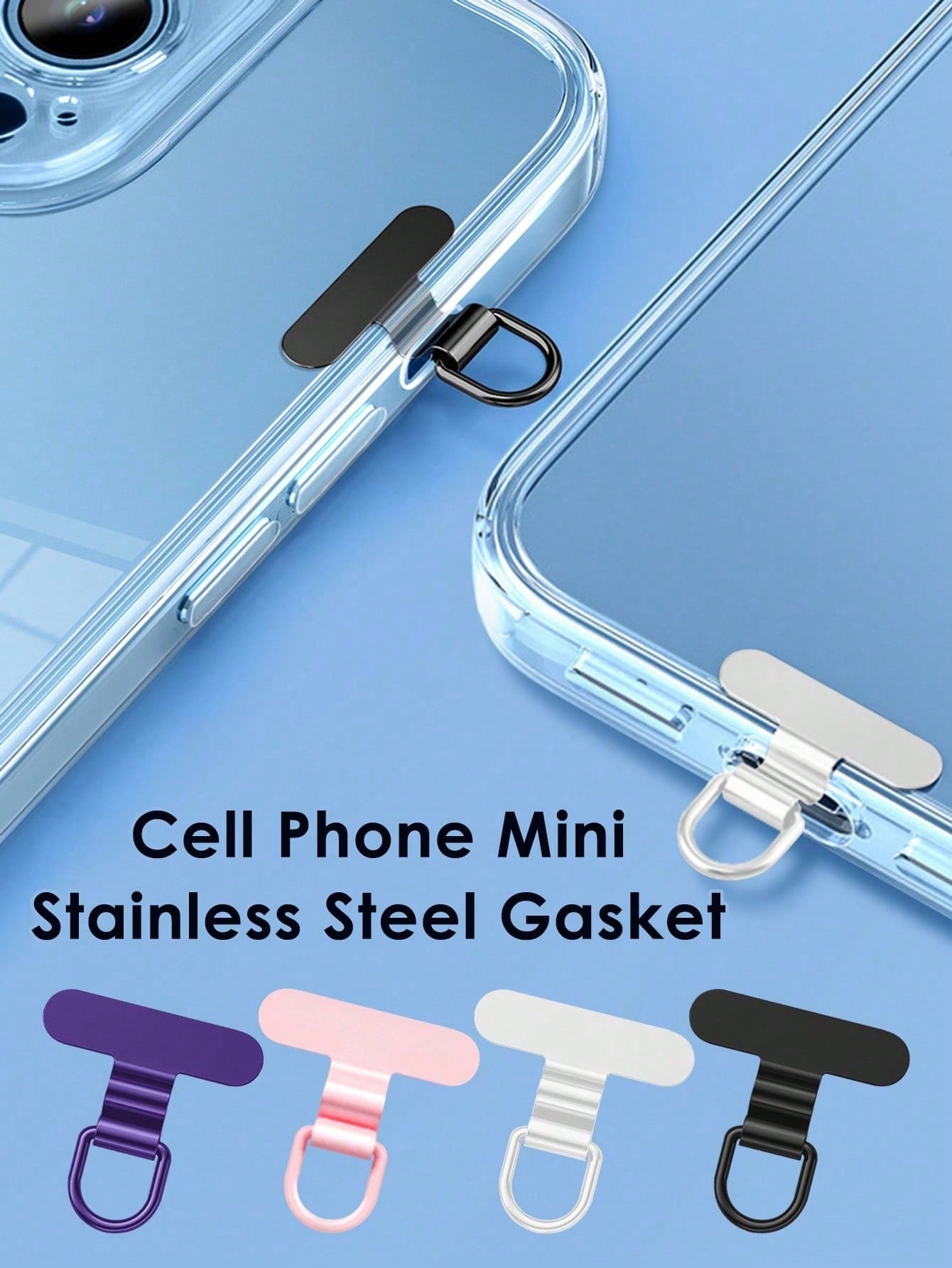 Mini Stainless Steel Washer Clip Side Hanging Connector For Mobile Phone