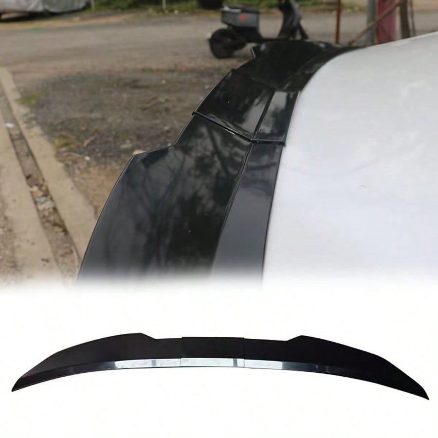 New Style Universal 3pcs Sedan Rear Trunk Tail Rear Wing Spoiler 117-127cm Adjustable DIY Refit Boot Wings Spoiler Car Accessory