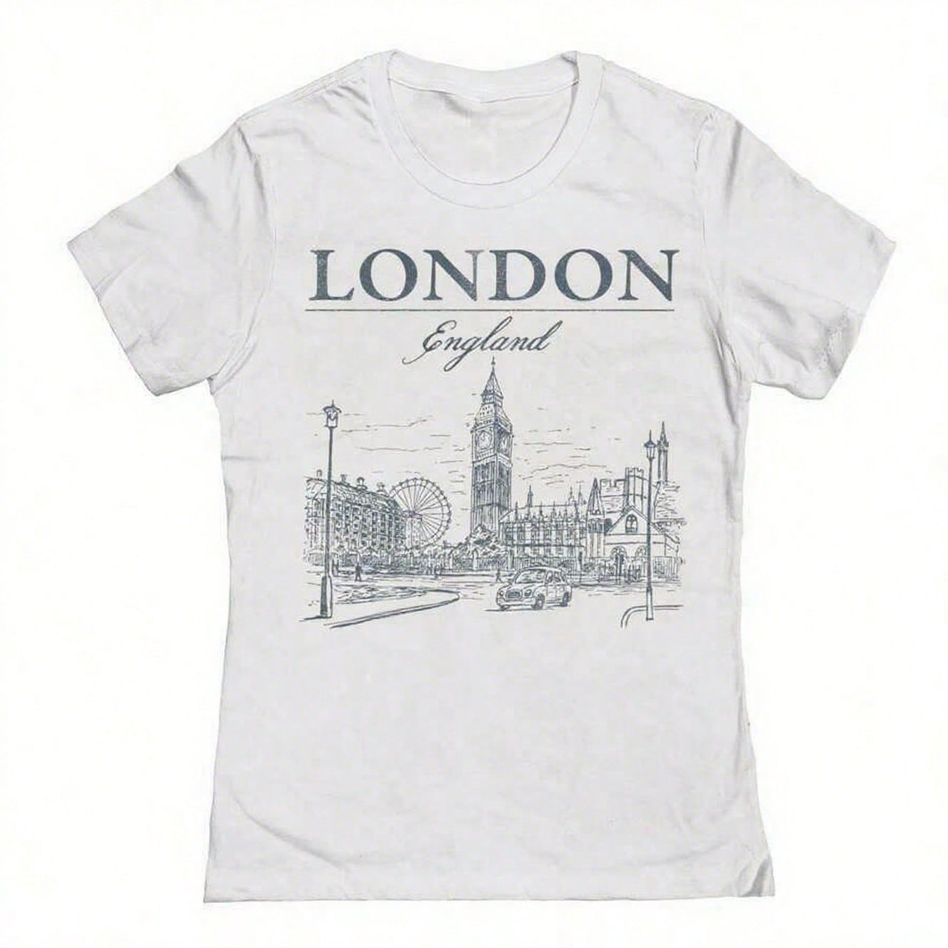 Social Collective London Tm Graphic Cotton Ladies Fitted-Shirt100% Comfortable Cotton Unisex Comfortable Retro Cotton T-Shirt-K91