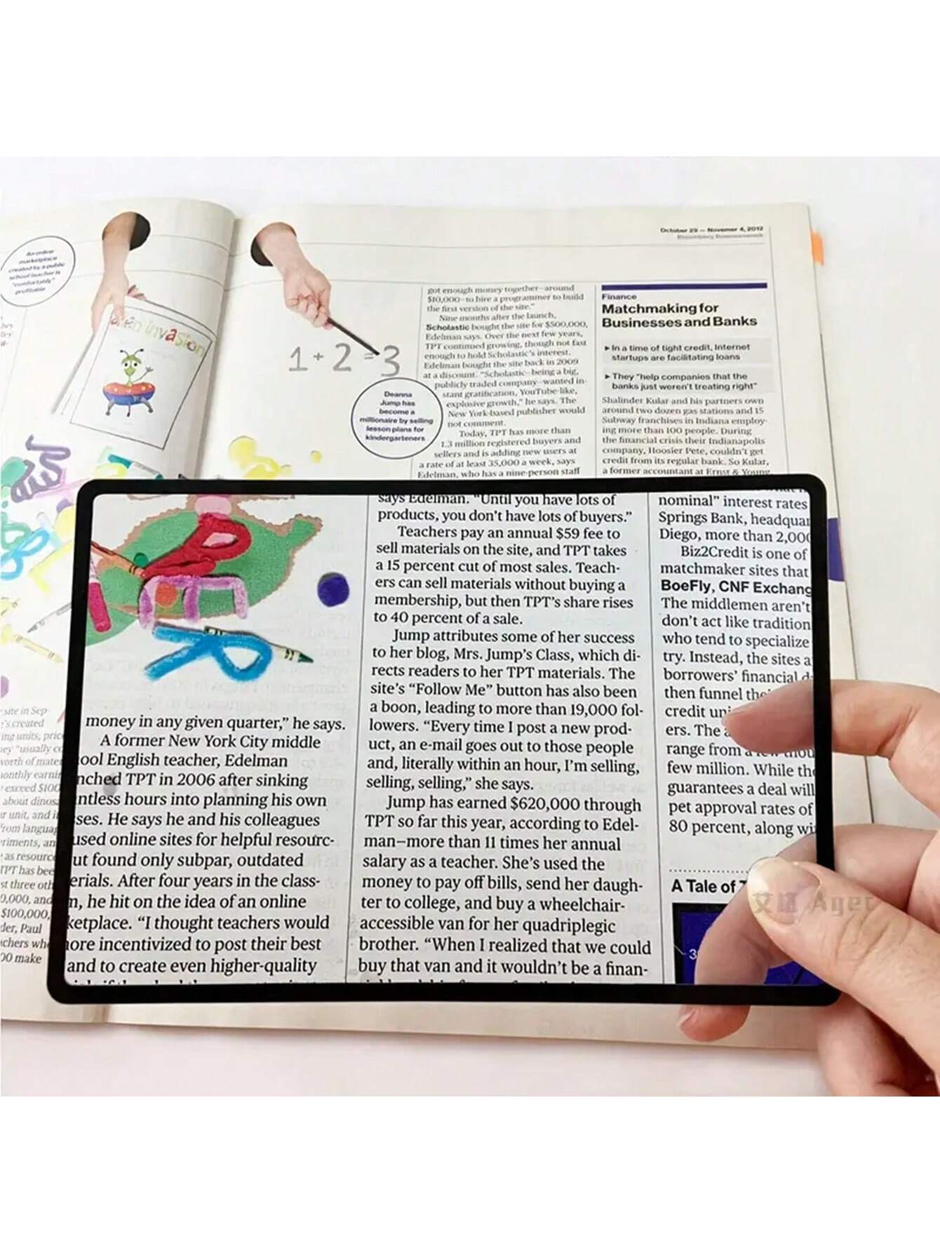 1/2/3/4/5pcs A4 Full Page 3X Magnifier Glasses, Designed For Elderly- Effectively Assist Seniors In Reading