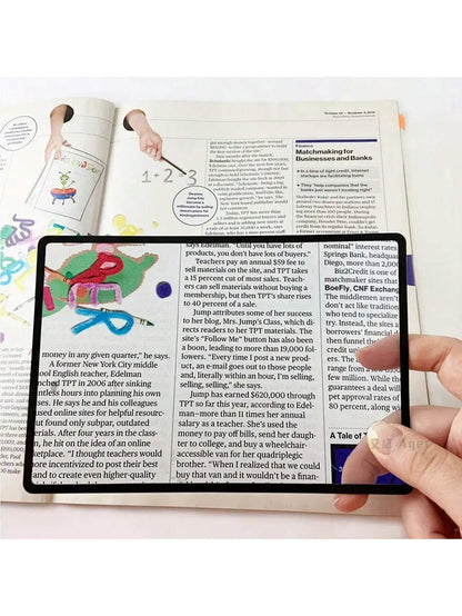 1/2/3/4/5pcs A4 Full Page 3X Magnifier Glasses, Designed For Elderly- Effectively Assist Seniors In Reading