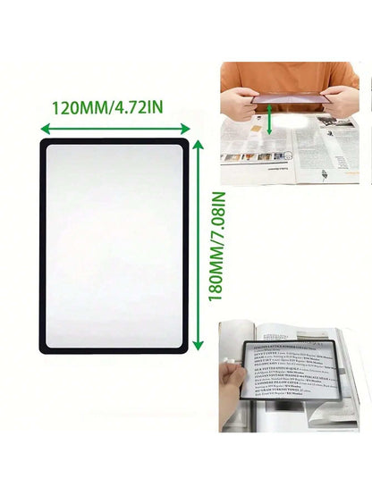 1/2/3/4/5pcs A4 Full Page 3X Magnifier Glasses, Designed For Elderly- Effectively Assist Seniors In Reading