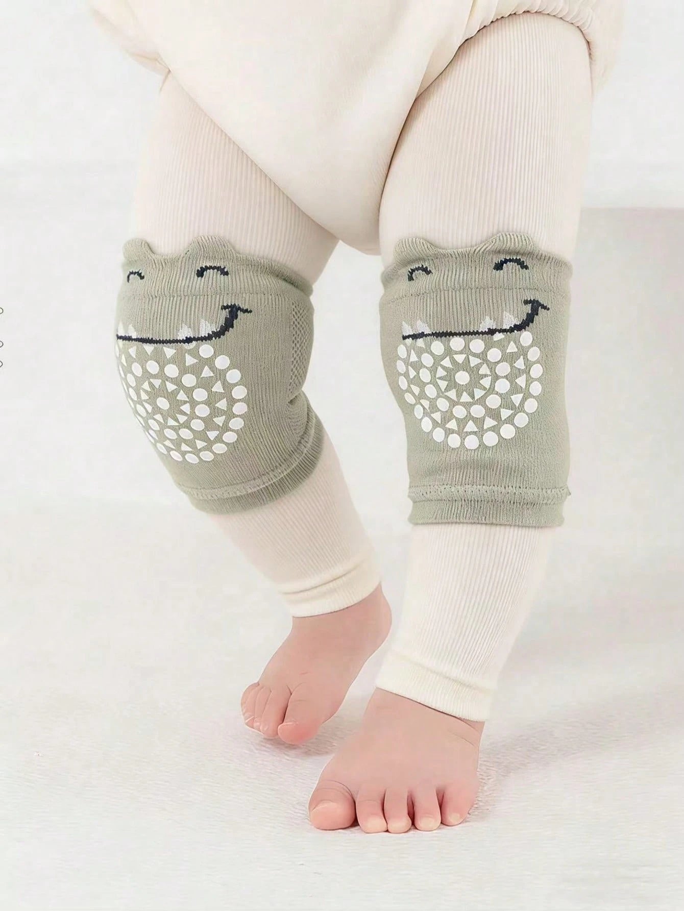 1/2/3/5pcs Baby Anti-Slip Knee Pads, Crawling Leg Protectors, Toddler Knee Covers, Dinosaur And Elephant Pattern, Suitable For Baby Walking