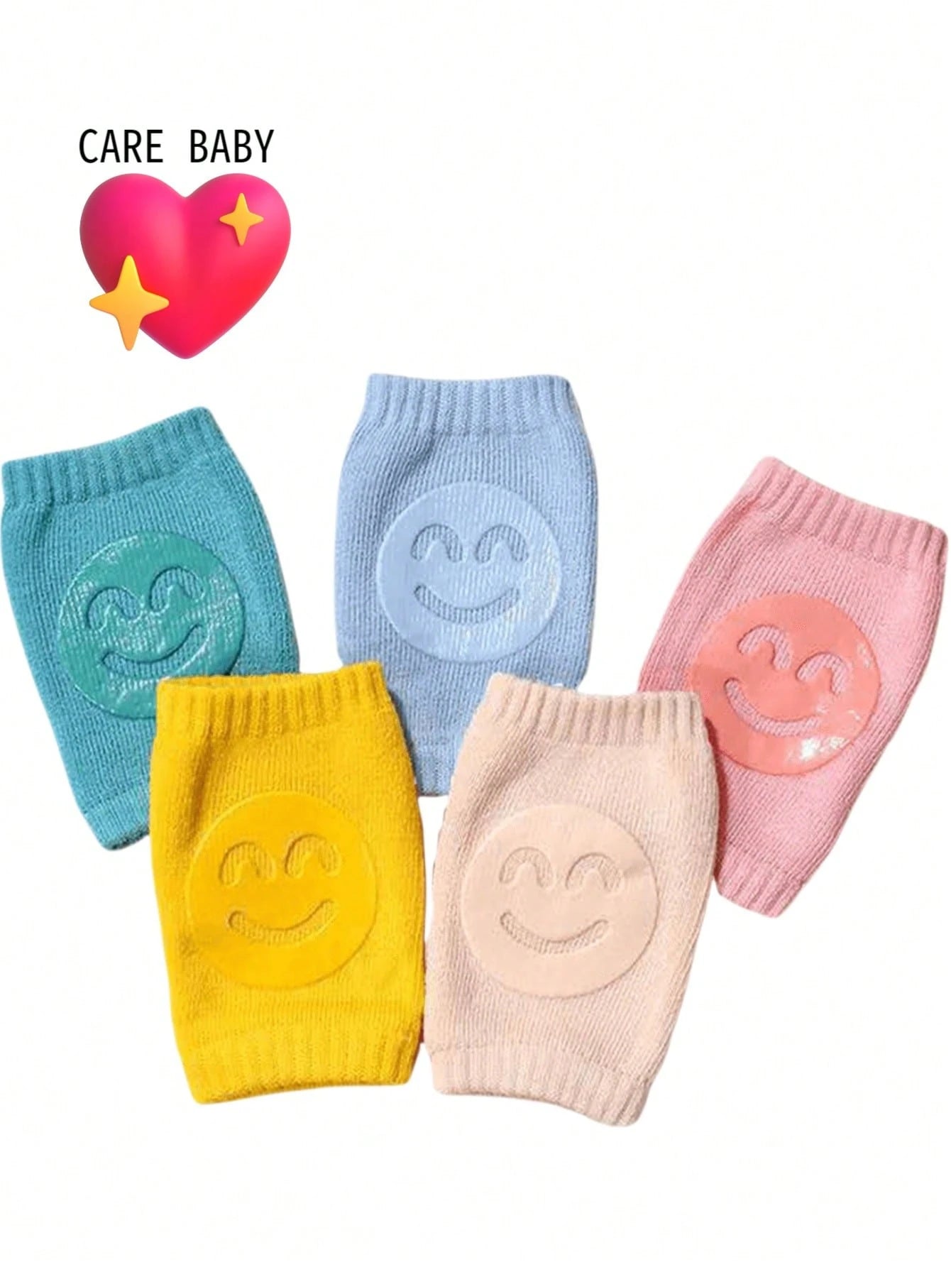 1/2/3/5pcs Baby Anti-Slip Knee Pads, Crawling Leg Protectors, Toddler Knee Covers, Dinosaur And Elephant Pattern, Suitable For Baby Walking