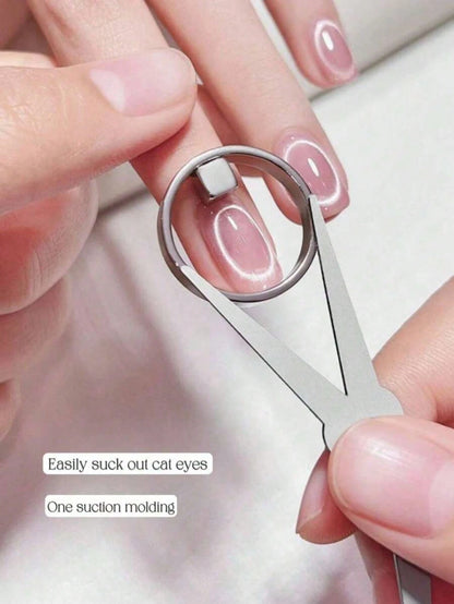 1/2/3pcs Magnetic Cat Eye Nail Polish Set, Multi-Functional Strong Magnetic Cat Eye Gel Nail Polish, Ring Steel Ball Combination Design, Super Strong Adhesion, Suitable For Beginners Nail Art Tools