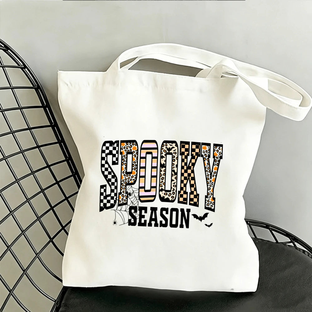 1/2/3pcs Spooky Season Multi-Texture Bold Letter Checkerboard Leopard Print Stripe Spider Web Bat American Retro Halloween Heat Transfer Iron-On Patch Halloween Season Text DIY Iron-On Sticker Suitabl