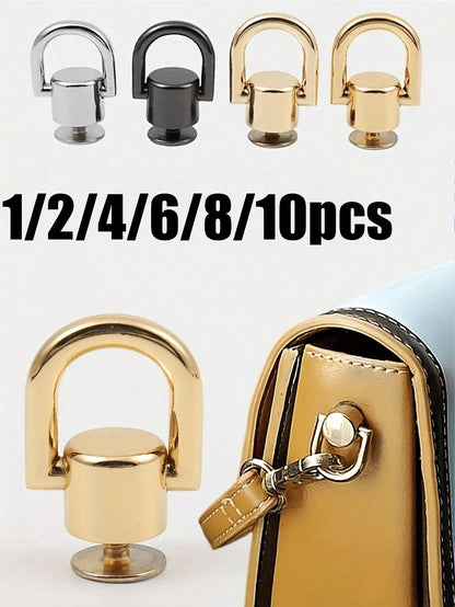 1/2/4/6pcs DIY Bag Accessories, Zinc Alloy Pacifier Buckle Set, Suitable For Handbags, Detachable DIY Accessories, With Screws, Suitable For Bags And Phone Cases