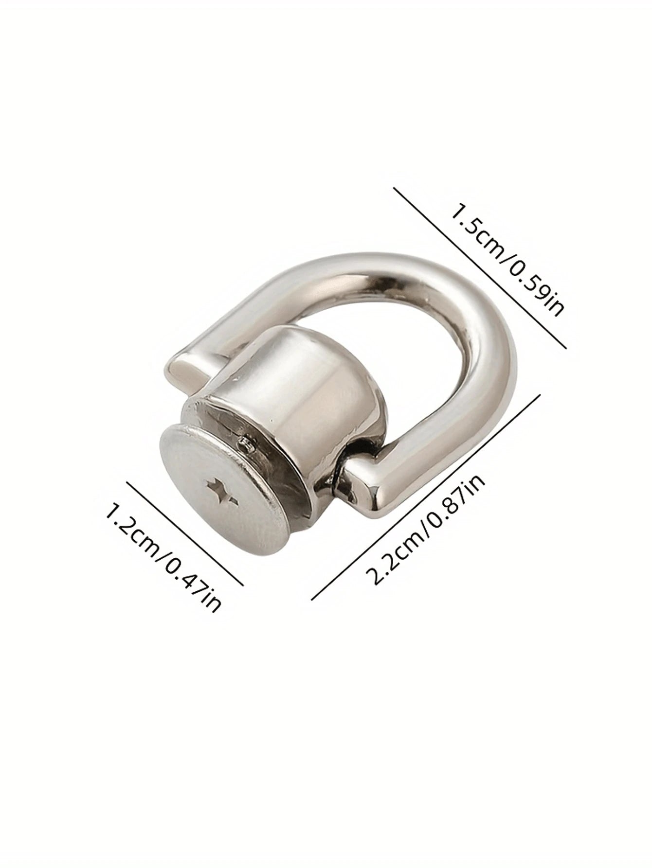 1/2/4/6pcs DIY Bag Accessories, Zinc Alloy Pacifier Buckle Set, Suitable For Handbags, Detachable DIY Accessories, With Screws, Suitable For Bags And Phone Cases