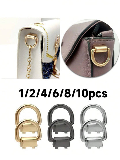 1/2/4/6pcs DIY Bag Accessories, Zinc Alloy Pacifier Buckle Set, Suitable For Handbags, Detachable DIY Accessories, With Screws, Suitable For Bags And Phone Cases