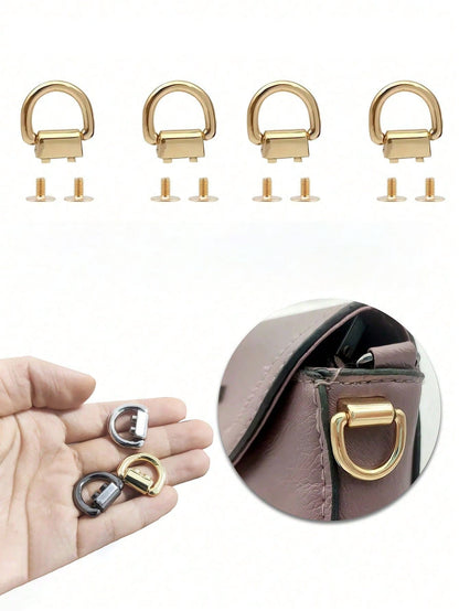 1/2/4/6pcs DIY Bag Accessories, Zinc Alloy Pacifier Buckle Set, Suitable For Handbags, Detachable DIY Accessories, With Screws, Suitable For Bags And Phone Cases