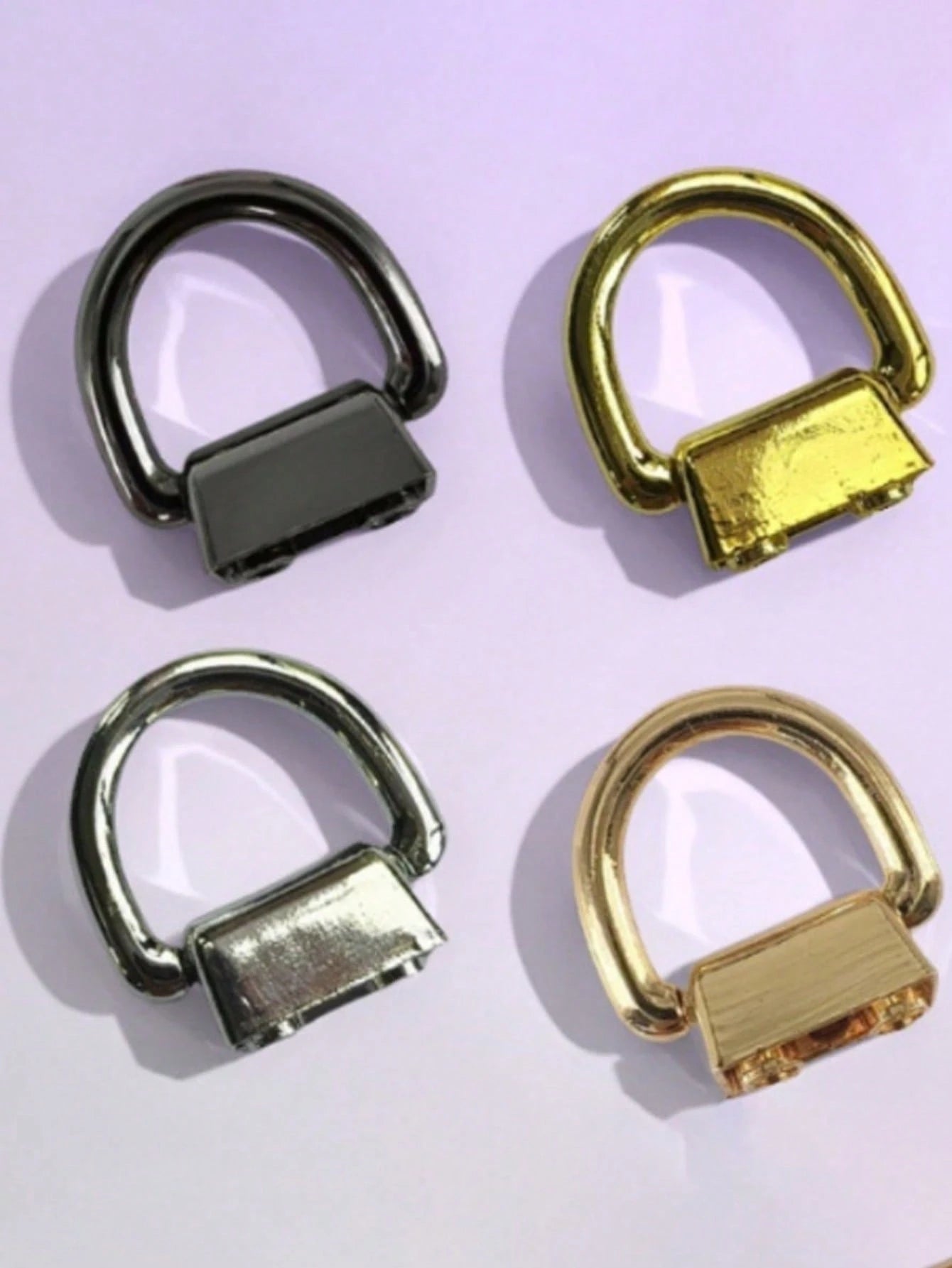 1/2/4/6pcs DIY Bag Accessories, Zinc Alloy Pacifier Buckle Set, Suitable For Handbags, Detachable DIY Accessories, With Screws, Suitable For Bags And Phone Cases