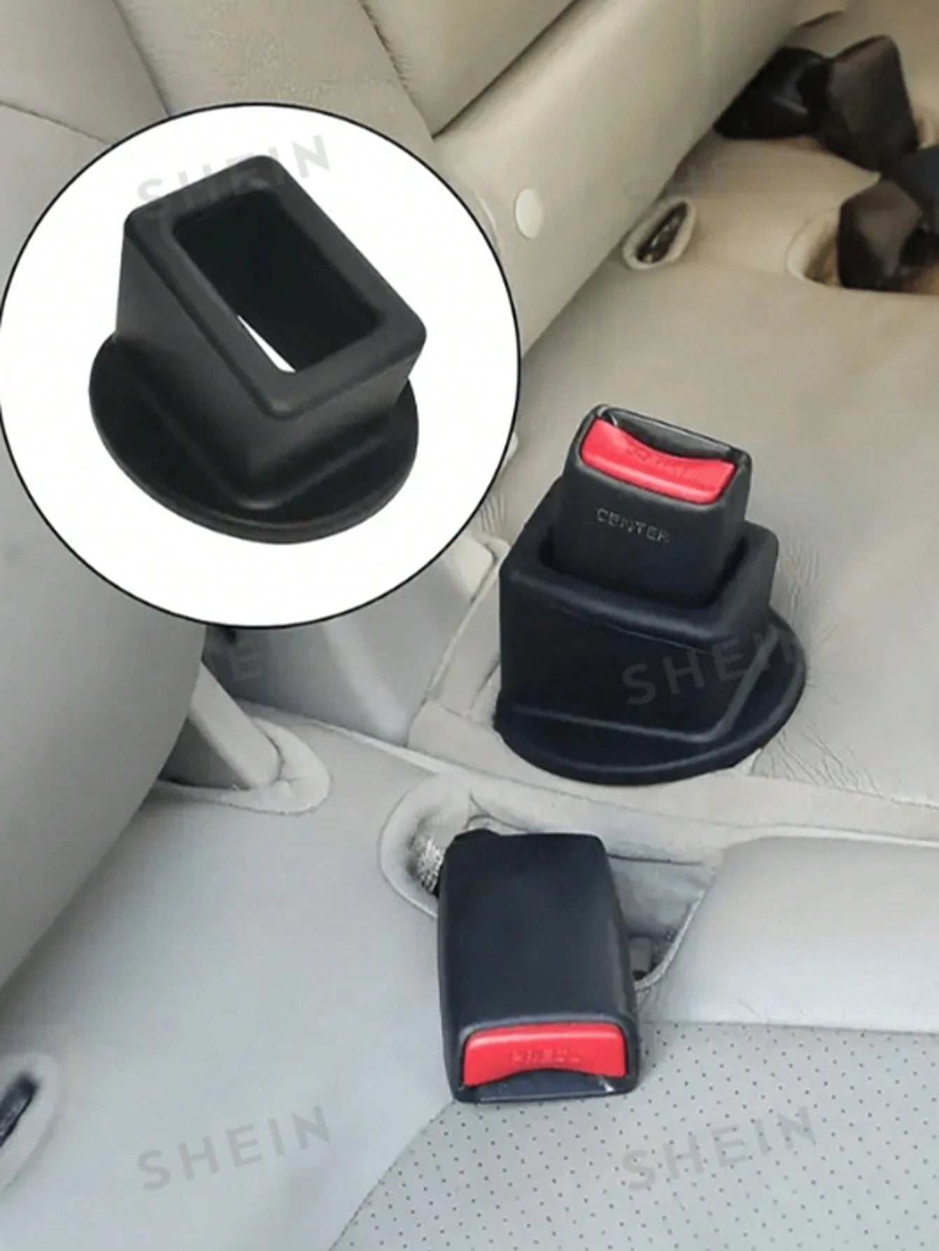 1/2/5pcs Silicone Seat Belt Buckle Fasteners, Seat Belt Slot Fixers, Car Seat Belt Buckle Reinforcers, Easy Access, Keep Slot Buckle Upright, Suitable For Most Car Seat Belt Buckle Fixers