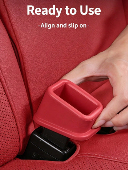 1/2/5pcs Silicone Seat Belt Buckle Fasteners, Seat Belt Slot Fixers, Car Seat Belt Buckle Reinforcers, Easy Access, Keep Slot Buckle Upright, Suitable For Most Car Seat Belt Buckle Fixers