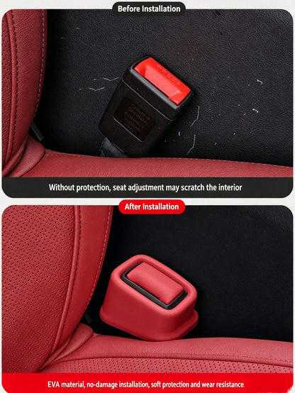 1/2/5pcs Silicone Seat Belt Buckle Fasteners, Seat Belt Slot Fixers, Car Seat Belt Buckle Reinforcers, Easy Access, Keep Slot Buckle Upright, Suitable For Most Car Seat Belt Buckle Fixers
