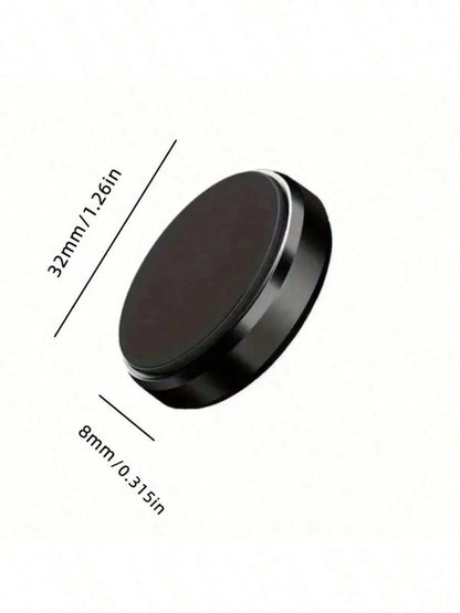 1/2pcs Car Round Magnetic Phone Holder, Strong Magnetic Adsorption For Car, Multi-Angle Adjustable, Dashboard Adhesive Installation, Convenient For Driving Navigation And Phone Calls, No Obstruction O
