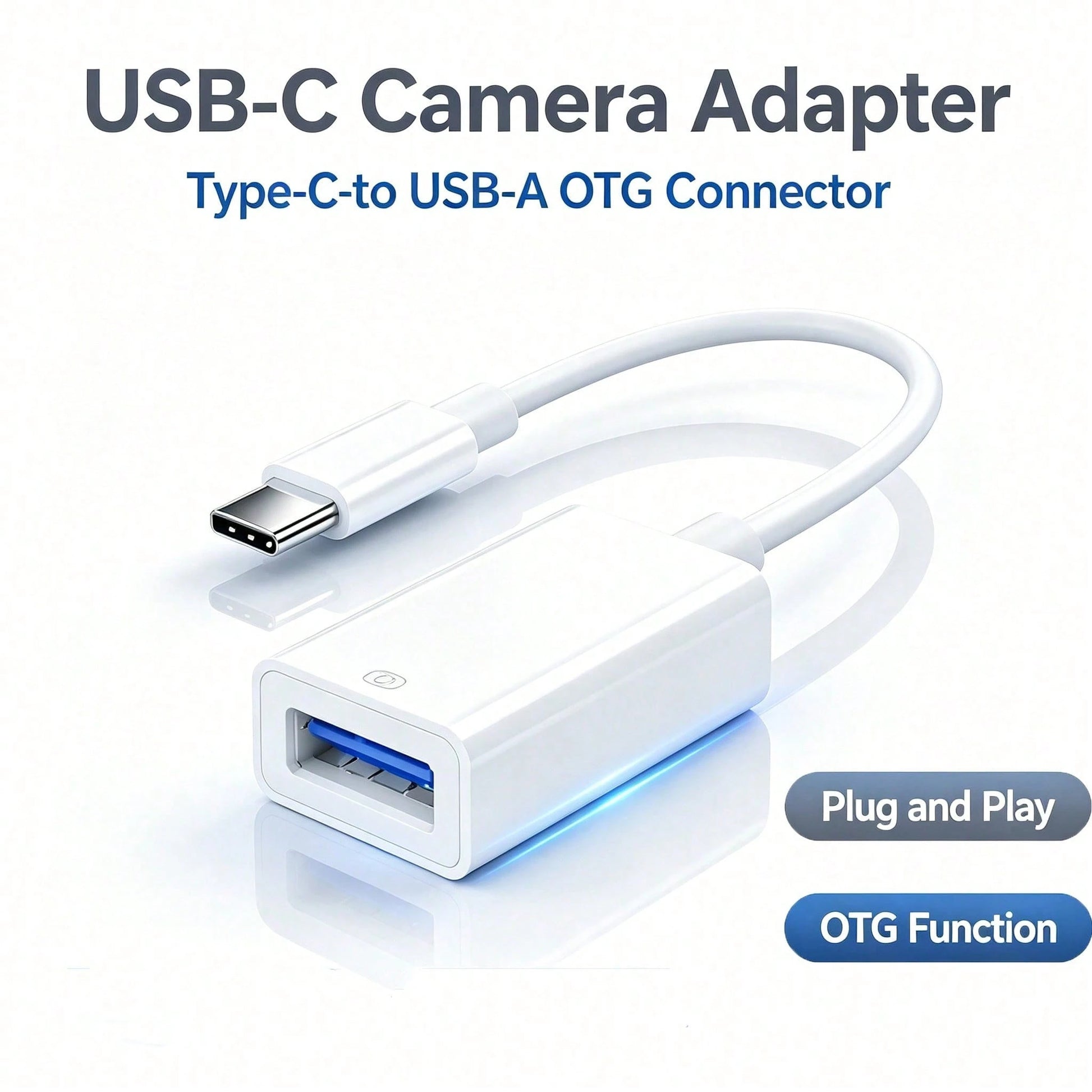 1-2pcs Unisex 2-In-1 Card Reader & Charging Adapter, Anti-Fold Wear-Resistant Durable, Plug & Play Instant Connection, Stable Charging No Pop-Up, High-Speed Transfer No Lag, Type-C To IOS Charging Car