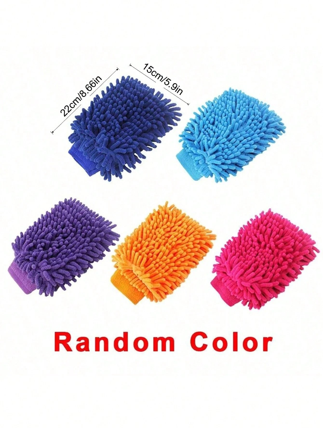1/3/5pcs Chenille Coral Fleece Gloves, Car Washing Towel, Squeegee, Car Cleaning Accessories