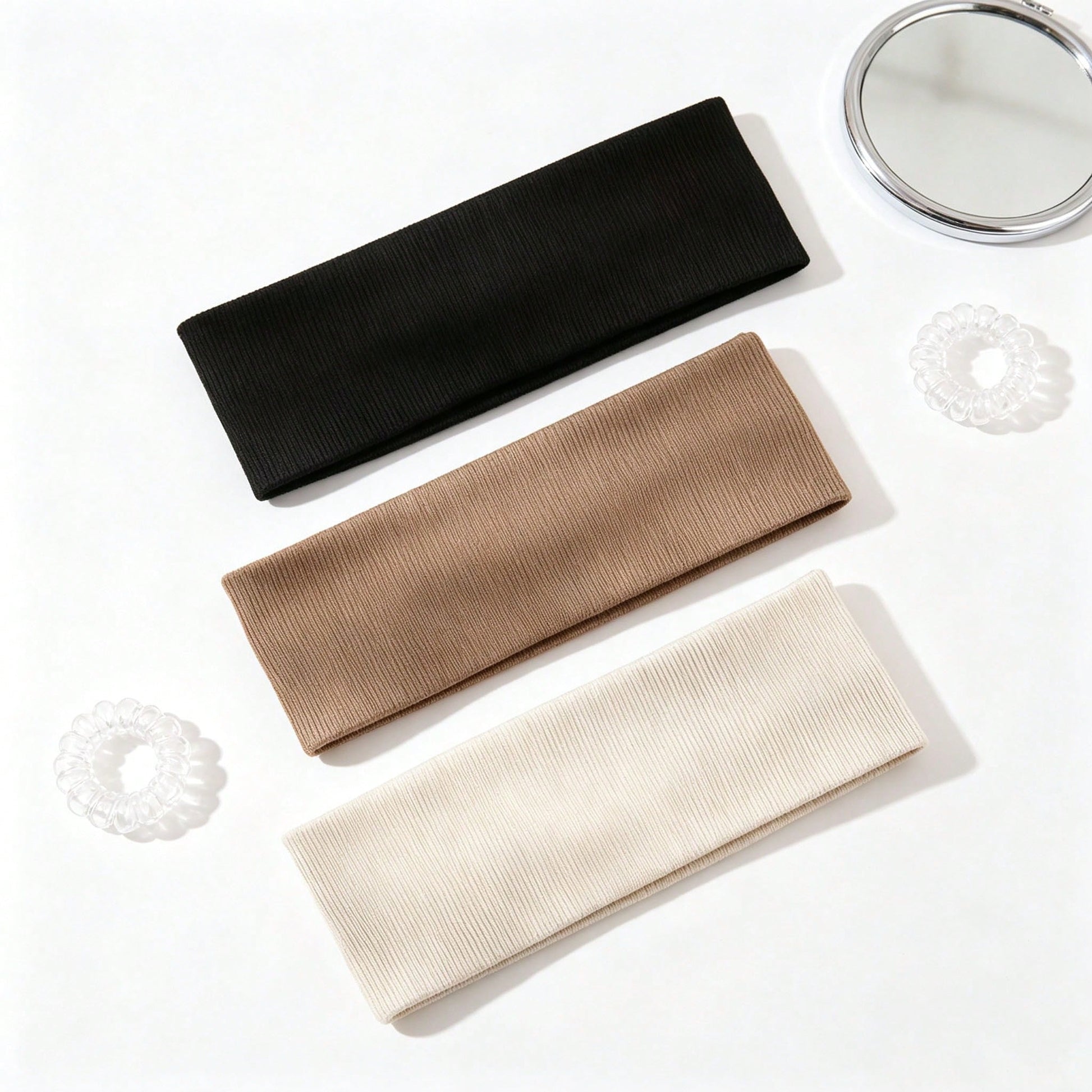 1/3pcs Fashion Headbands, Soft & Elastic, Solid Color Non-Slip Hairbands, Suitable For Sports And Daily Use, Hair Accessories, Holiday Essential