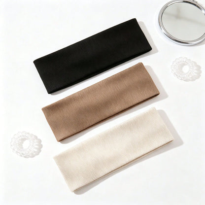 1/3pcs Fashion Headbands, Soft & Elastic, Solid Color Non-Slip Hairbands, Suitable For Sports And Daily Use, Hair Accessories, Holiday Essential