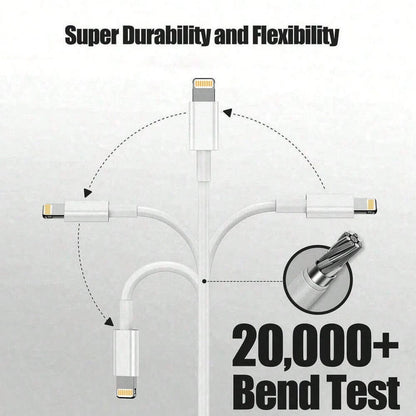 1-3pcs PD Fast Charging 200cm/6.6ft Charging Cable Compatible With IPhone 14 Pro Max/14 Pro/14 Plus/14/13/12/11/Xs Max/XR/X/IPad Series, Fast Charger Adapter Cable