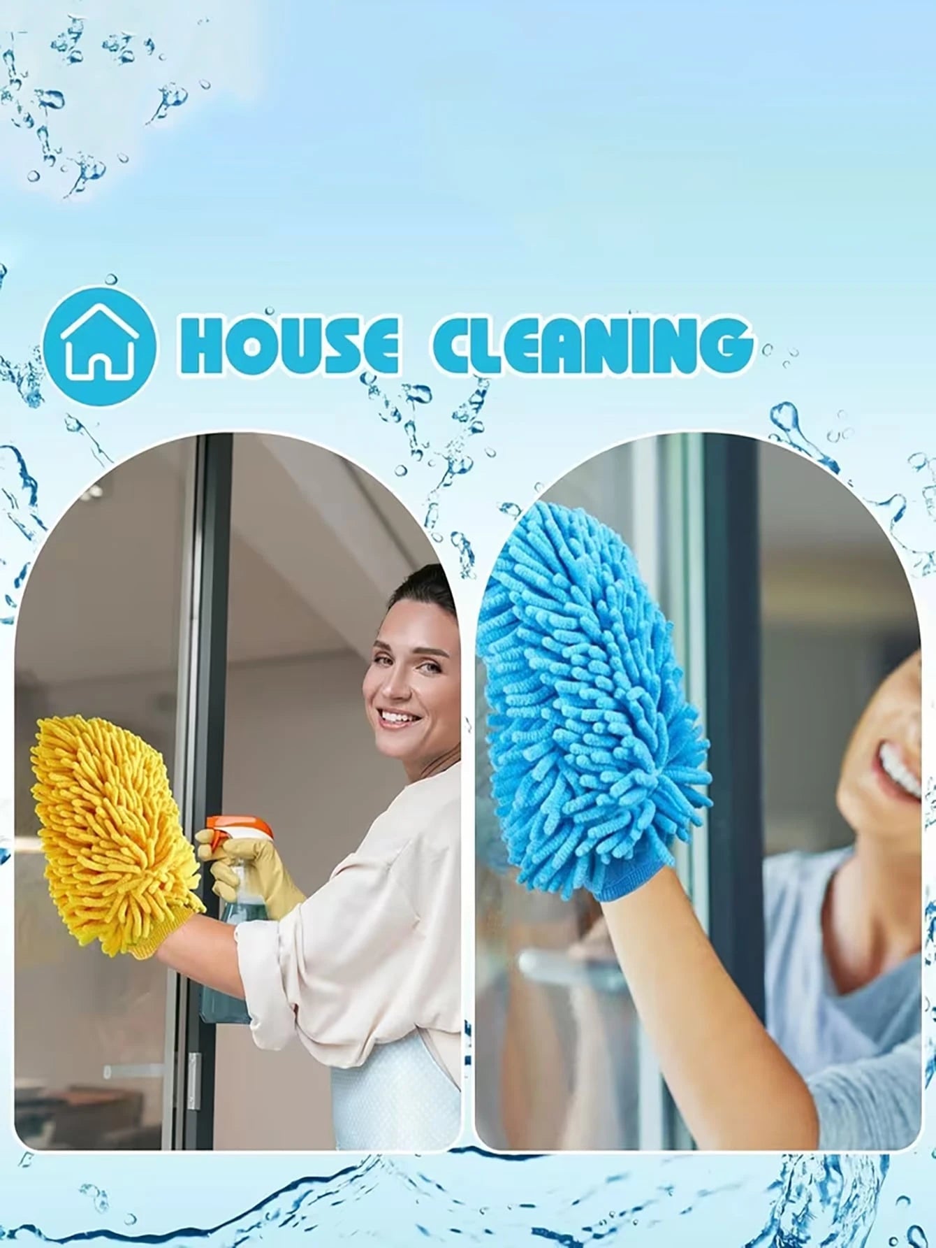 1/5pcs Premium Soft Chenille Car Wash Gloves- Double-Sided Plush Microfiber, Non-Scratch Cleaning Gloves, Suitable For Car Washing, Auto Detailing, Trucks, Boats| High-Quality Auto Cleaning Accessor