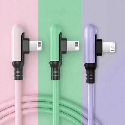 1.8m/5.9ft/70.8in Extra Long Charging Cable, Multi-Color USB Fast Charging Cable, Liquid Silicone Soft Data Cable, Silicone USB-C Charging Cable, Car Charging Cable, USB To Lightning Cable, Compatible