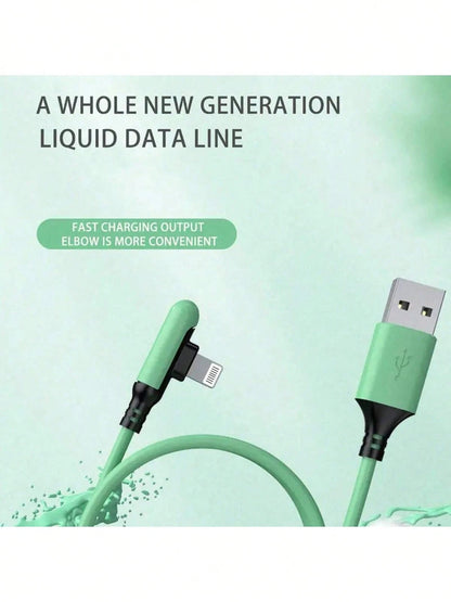 1.8m/5.9ft/70.8in Extra Long Charging Cable, Multi-Color USB Fast Charging Cable, Liquid Silicone Soft Data Cable, Silicone USB-C Charging Cable, Car Charging Cable, USB To Lightning Cable, Compatible