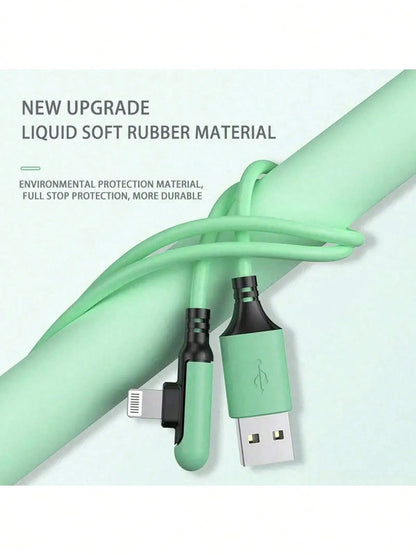 1.8m/5.9ft/70.8in Extra Long Charging Cable, Multi-Color USB Fast Charging Cable, Liquid Silicone Soft Data Cable, Silicone USB-C Charging Cable, Car Charging Cable, USB To Lightning Cable, Compatible