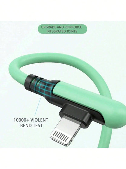 1.8m/5.9ft/70.8in Extra Long Charging Cable, Multi-Color USB Fast Charging Cable, Liquid Silicone Soft Data Cable, Silicone USB-C Charging Cable, Car Charging Cable, USB To Lightning Cable, Compatible