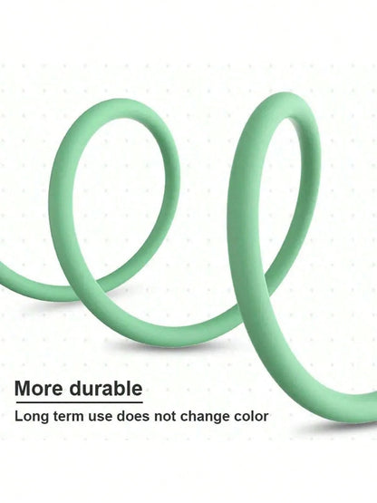 1.8m/5.9ft/70.8in Extra Long Charging Cable, Multi-Color USB Fast Charging Cable, Liquid Silicone Soft Data Cable, Silicone USB-C Charging Cable, Car Charging Cable, USB To Lightning Cable, Compatible