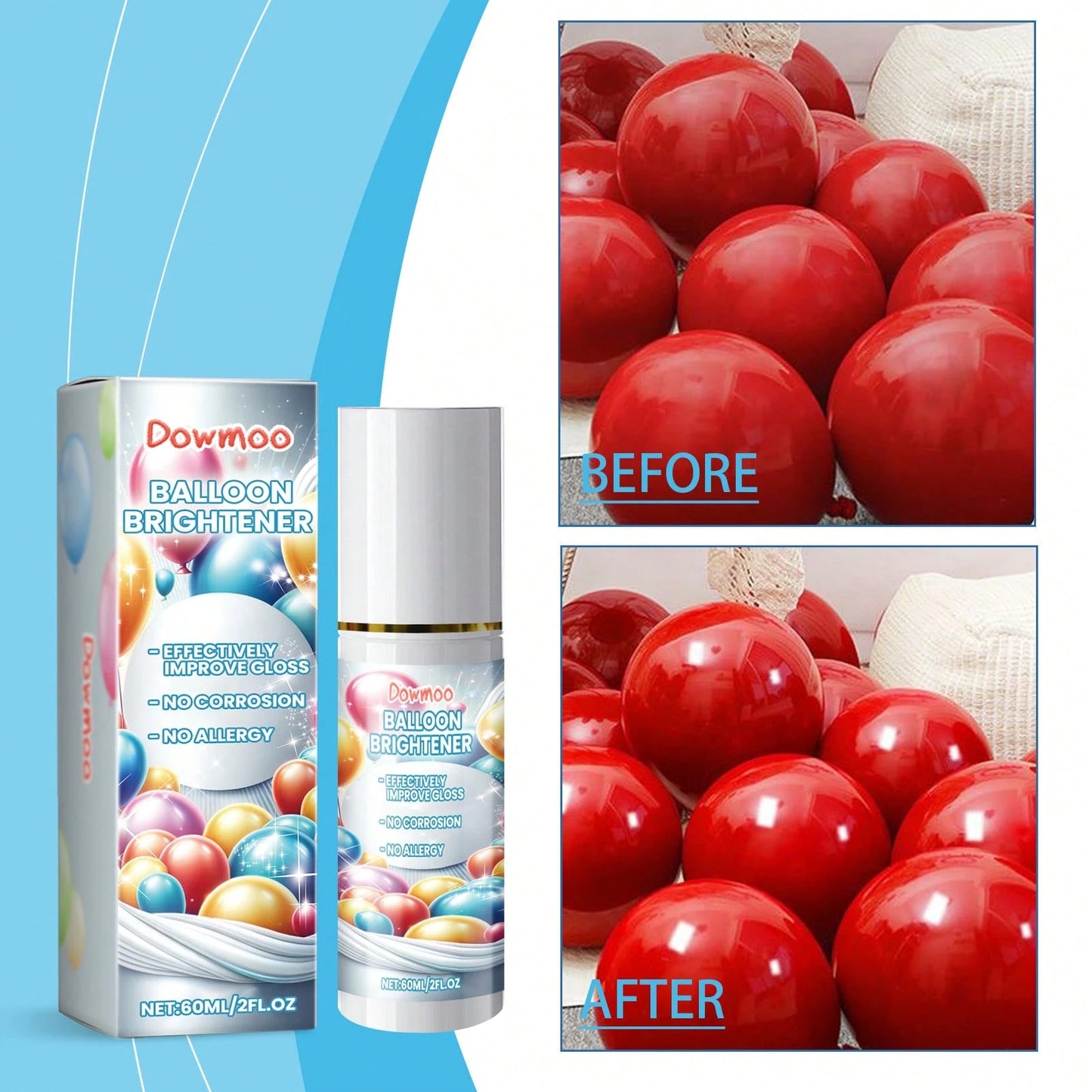 1 Bottle Balloon Decoration Gloss Spray, Antioxidant Long-Lasting Gloss Spray With Balloon Surface Texture And Luster, Enhances Surface Gloss For Smoother And More Delicate Finish, Improves Overall Te