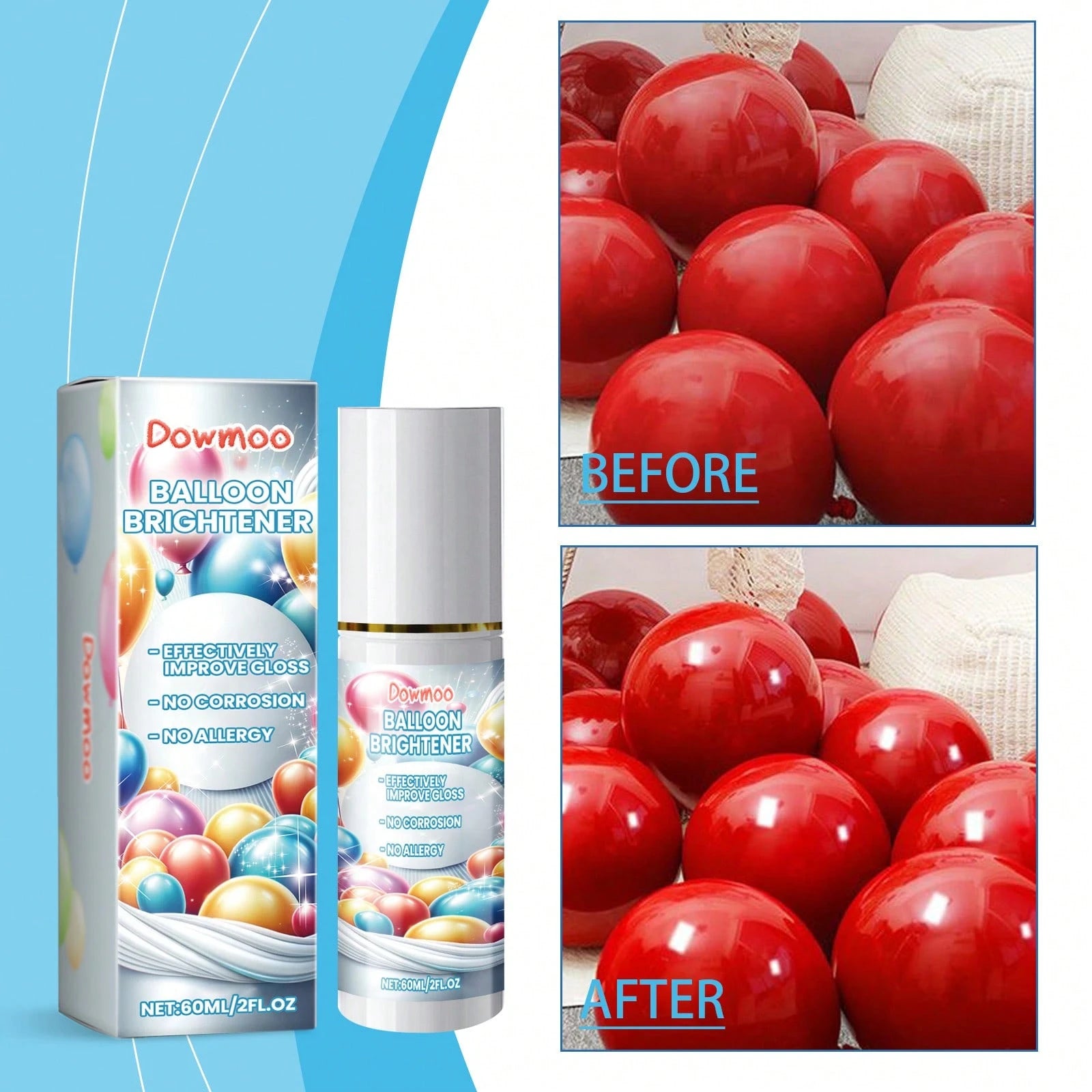 1 Bottle Balloon Decoration Gloss Spray, Antioxidant Long-Lasting Gloss Spray With Balloon Surface Texture And Luster, Enhances Surface Gloss For Smoother And More Delicate Finish, Improves Overall Te