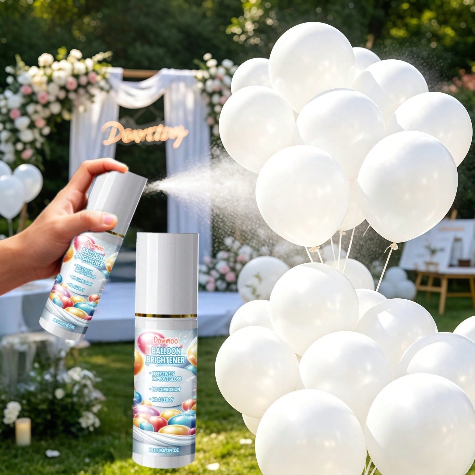 1 Bottle Balloon Decoration Gloss Spray, Antioxidant Long-Lasting Gloss Spray With Balloon Surface Texture And Luster, Enhances Surface Gloss For Smoother And More Delicate Finish, Improves Overall Te