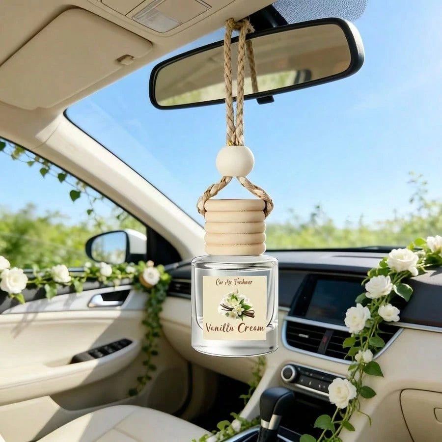 1 Bottle Essential Oil, Suitable For Car Hanging Ornaments, Aroma Diffusers, Humidifiers, Daily Home Use And Relaxation. Scents Include: Strawberry Cake, Vanilla Cream, Cherry Blossom, Vanilla, Cocoa
