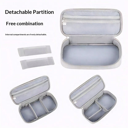 1 Large Multifunctional Digital Storage Bag-A Waterproof Travel Organizer For Cables And Electronic Accessories, Suitable For Storing Passports, Power Banks, Cables, Mice, And More; Ideal For Summer B