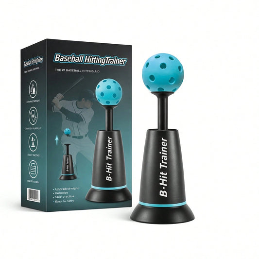 1 Pack Of Base/WhiffleBall Training Tee, Durable Nylon Strength, Batting Tee For Perfect Swings, Baseball Training For Hitting Without A Pitcher 1 Popper Balls Included, Pop-Up Bat Swing Practice Aid