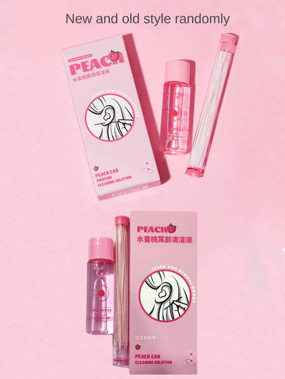 1-Pack Peach-Scented Ear Hole Cleaning Kit (Includes 60 Ultra-Fine Cleaning Threads) – Daily Care Product For Removing Debris And Odor