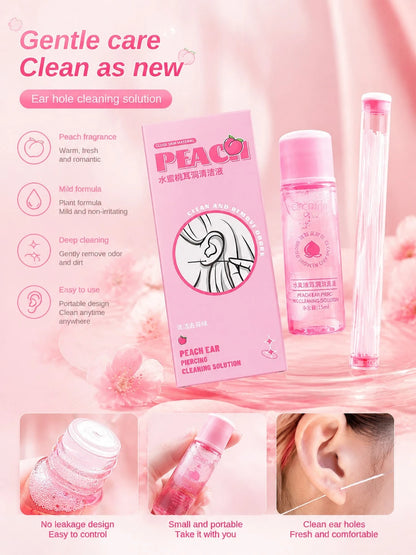 1-Pack Peach-Scented Ear Hole Cleaning Kit (Includes 60 Ultra-Fine Cleaning Threads) – Daily Care Product For Removing Debris And Odor