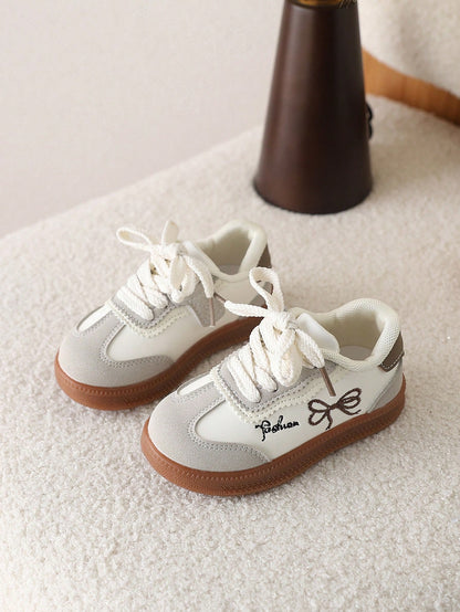 1 Pair Girls' Sports Sneakers, New Spring/Autumn Kids Low-Top Casual Shoes